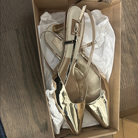 Dolce Vita Shoes - Gold Metallic Women's Slingback Heels